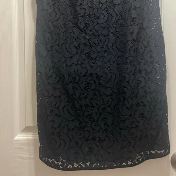 Ann Taylor LOFT Women's Lace Overlay Mini Dress 12 - Picture 3 of 7